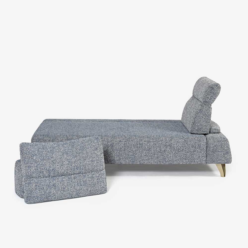 ソファ4点セット 「ミラージュNM」ソファベース向って右肘 カバーリング仕様 張地#布B MNR81 ブルー色 金属脚【受注生産品】