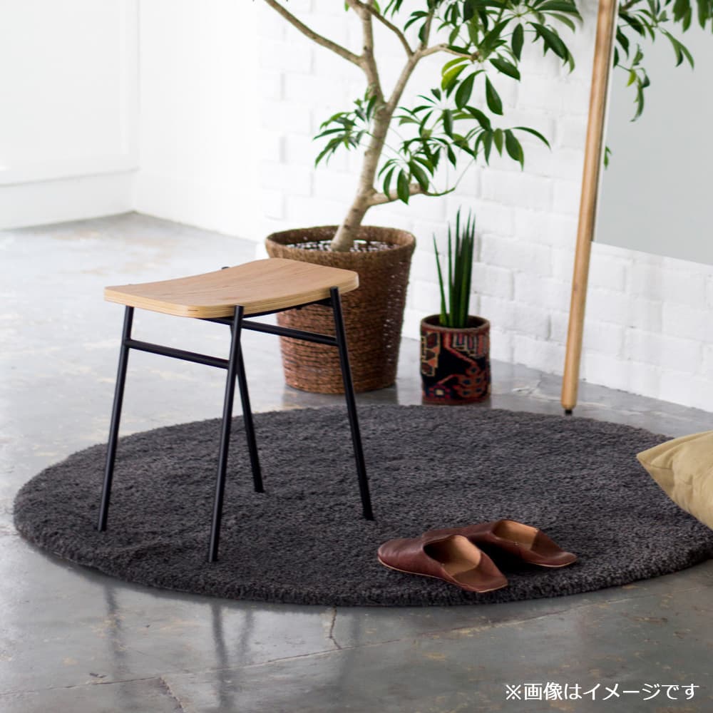 スツール「カペル」オーク材 脚ブラック 全2色