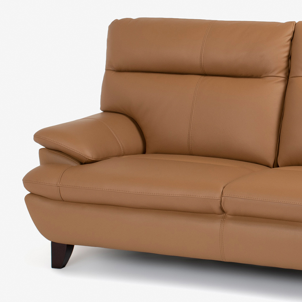 ソファ 2.5人掛け「ルーニー SD-344」幅183cm 半革キャメル色 #M-02