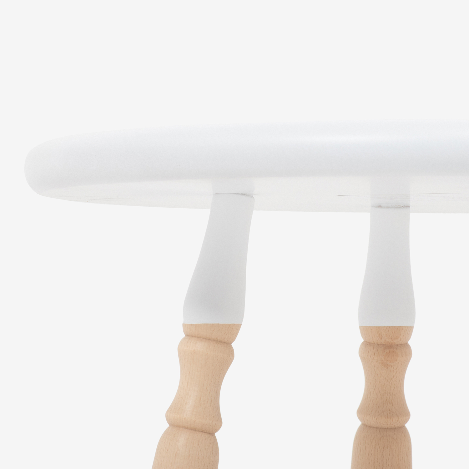 秋田木工 サイドテーブル「500EB」ブナ材ホワイト色