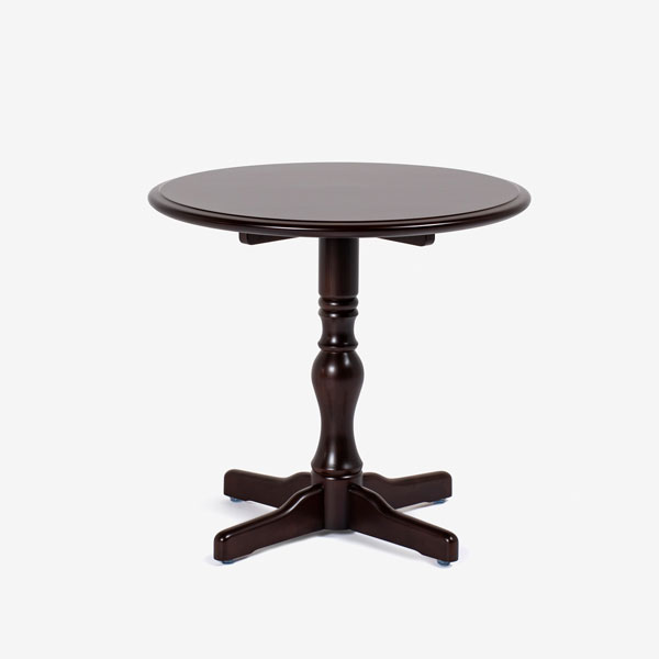 ダイニングテーブル（丸）「T-5650」ナラ材/ブナ材 ウォールナット色