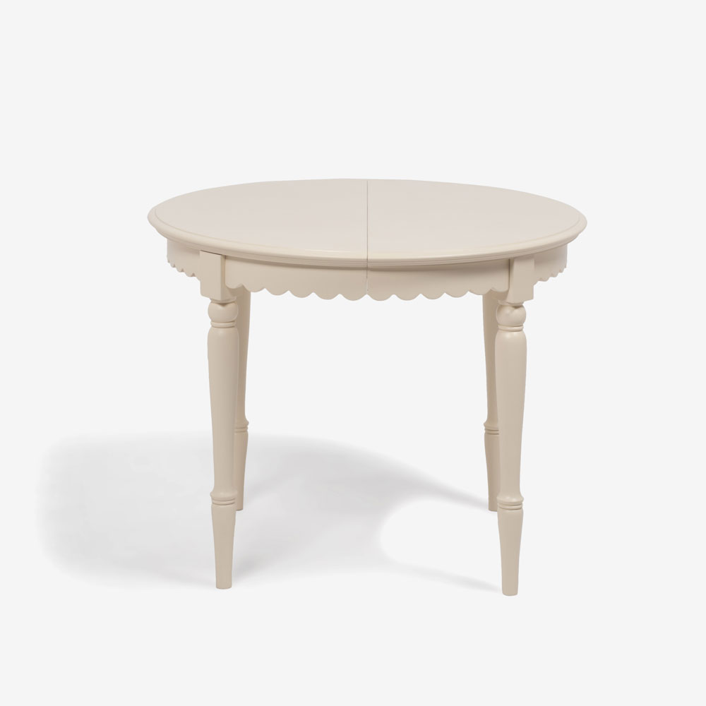 テーブル（伸長式）「マリアンディール」１００Ｒ　ホワイト色
