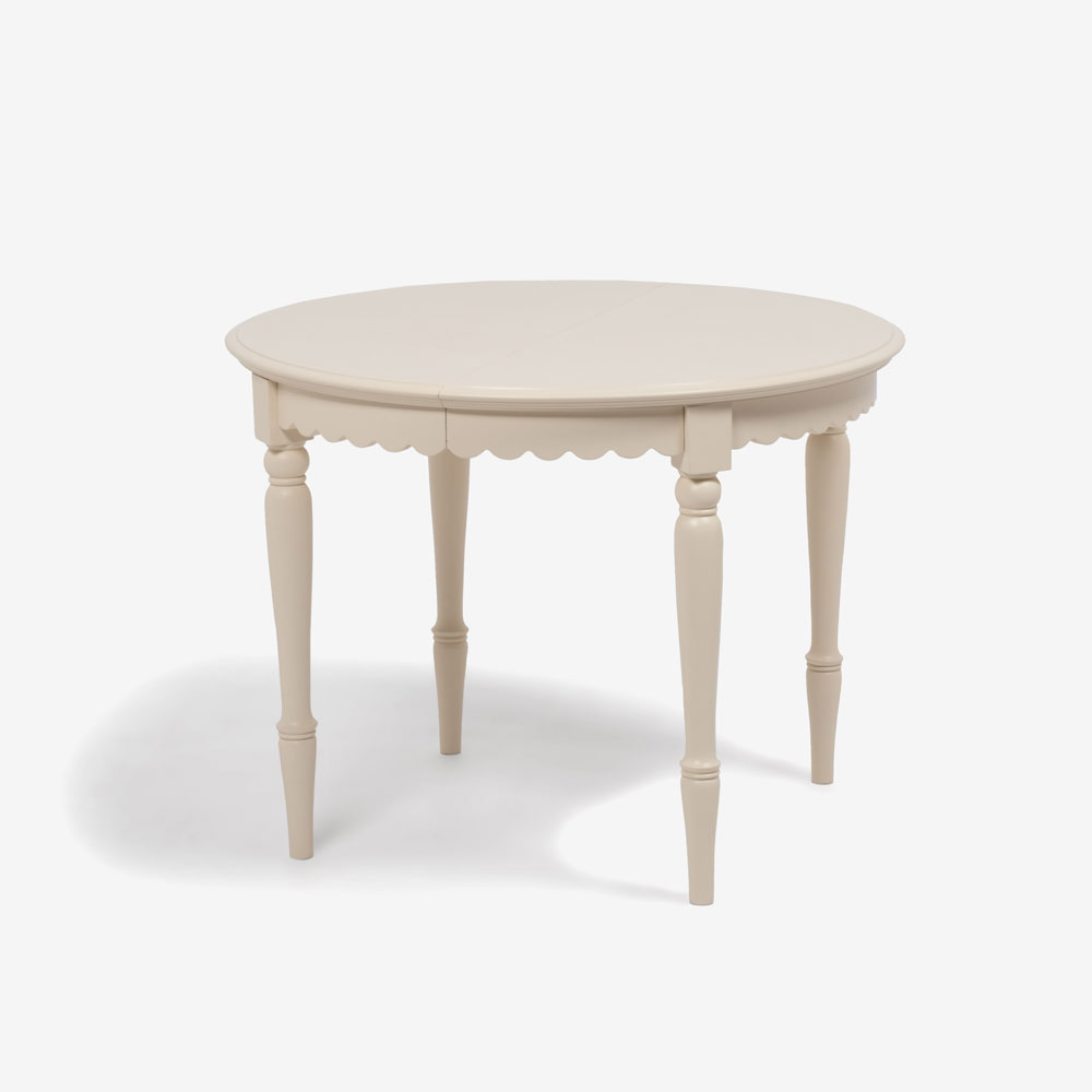 テーブル（伸長式）「マリアンディール」１００Ｒ　ホワイト色