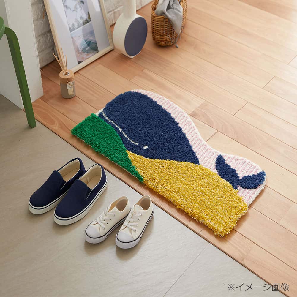 マット「クジラボヤージュ」 45ｘ75cm