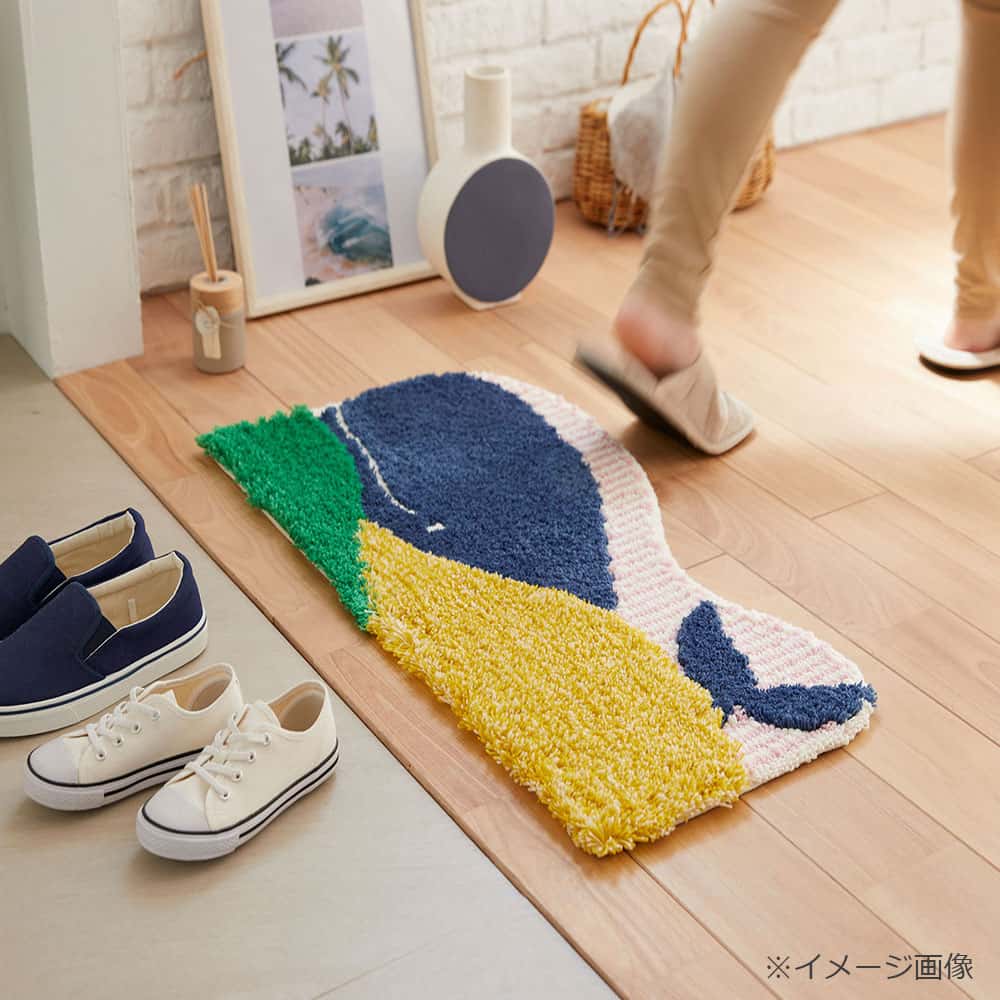 マット「クジラボヤージュ」 45ｘ75cm