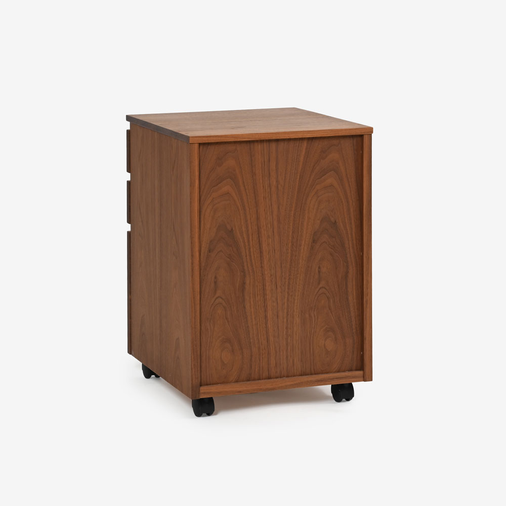 MASTERWAL（マスターウォール）デスクドロワーズ「VEGET ベジット VGDD-N-WN」幅43cm キャスター付 ウォールナット材 オイル仕上げ【受注生産品】