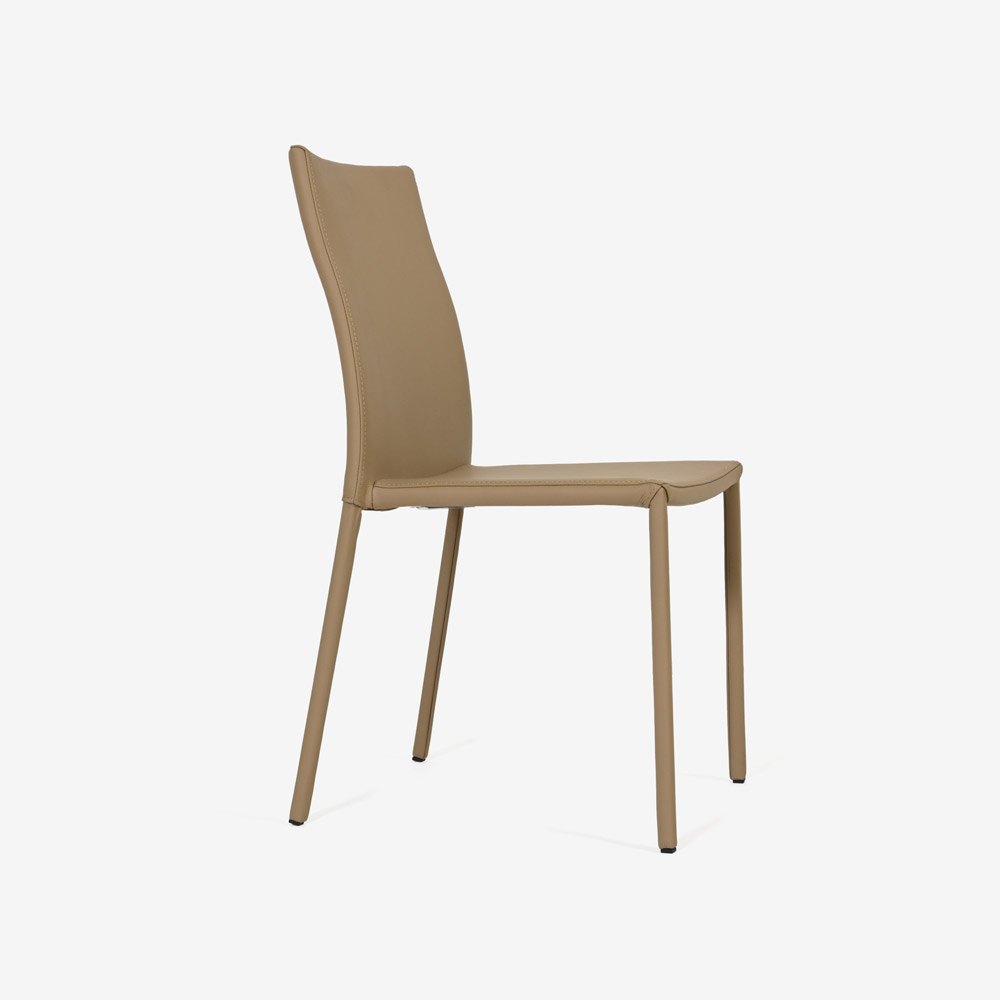 ligne roset（リーン・ロゼ）ダイニングチェア「ロゼスリム」革ベージュ【受注生産品】