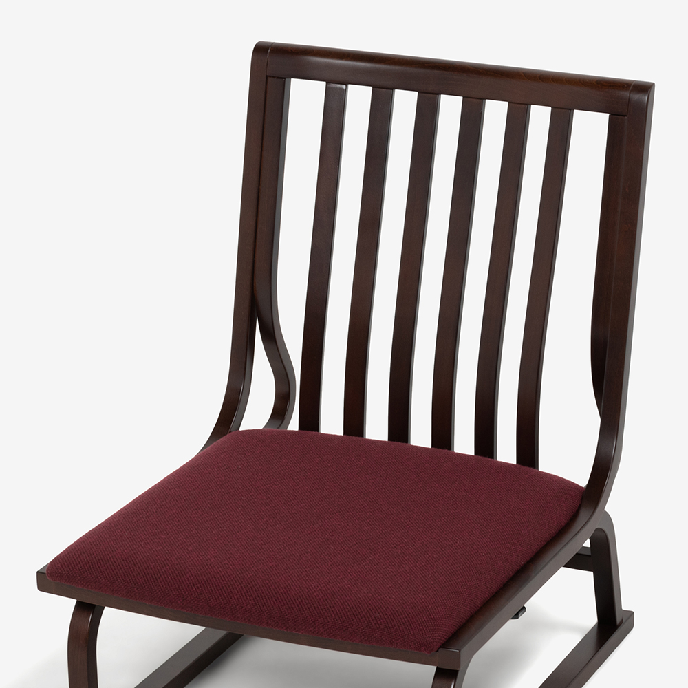 高座椅子「93-H」木部ブナ材 ウォールナット色 座布A-07