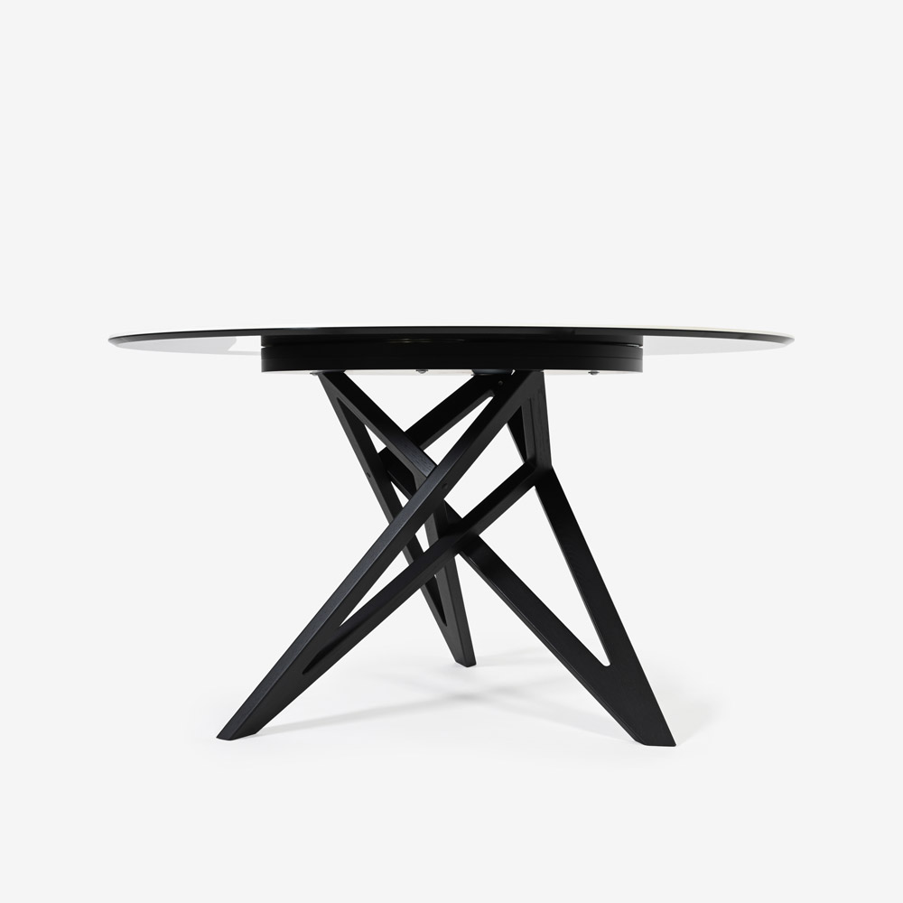 ligne roset（リーン・ロゼ）ダイニングテーブル「ロゼエンネア」セラミック天板 円形 脚ブラック 直径130cm【受注生産品】