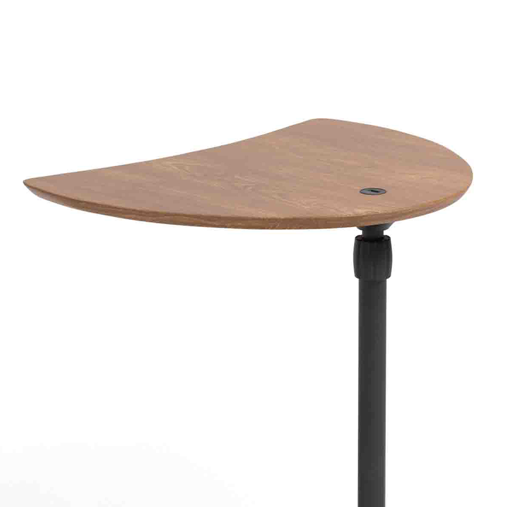 EKORNES（エコーネス）サイドテーブル「USBテーブルA」ウォールナット色 支柱ブラック