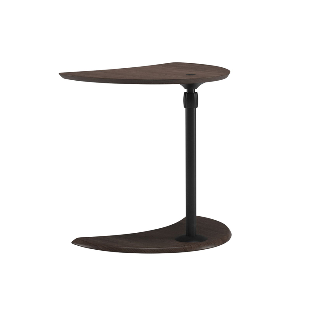 サイドテーブル「USBテーブルA」ウェンゲ色 支柱ブラック