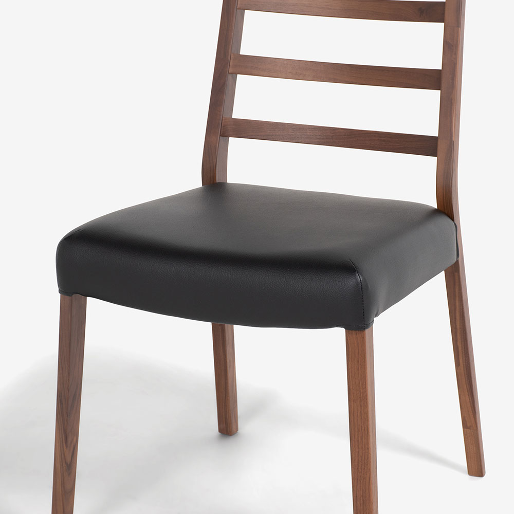 ダイニングセット「シネマ2」ウォールナット材 テーブル3サイズ 座面PVC2色【セール対象品のため10%OFF】