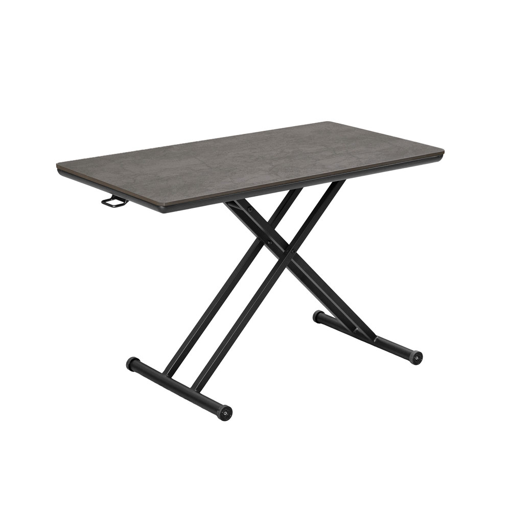 昇降式テーブル「グラナダ2」セラミック天板 幅110cm サンドグレイ色