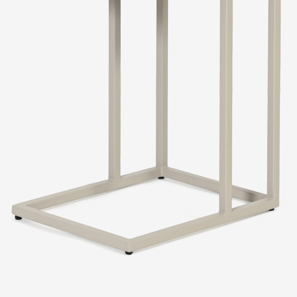 サイドテーブル「アスティ」セラミック天板 アーバンホワイト色