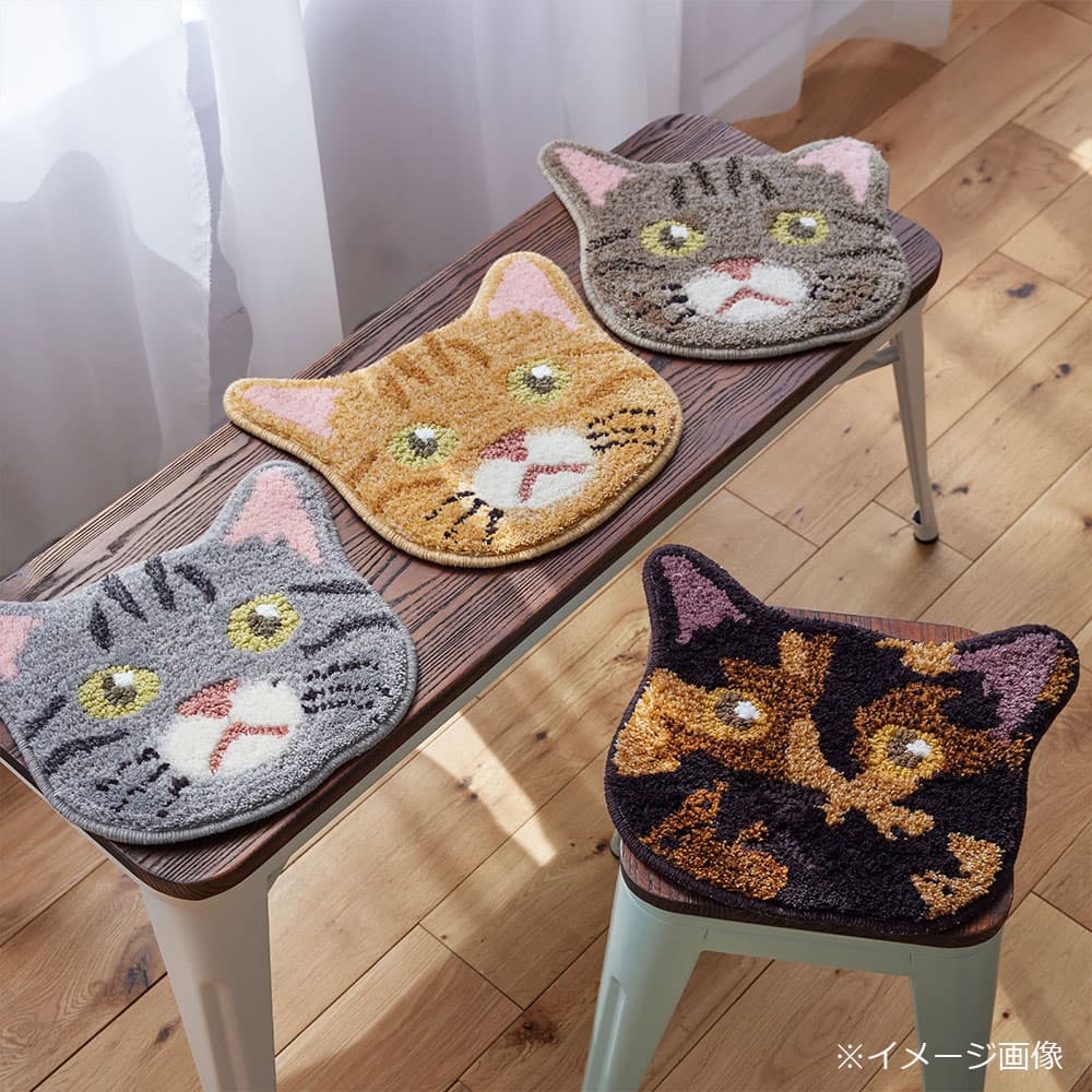 チェアパッド 「ネコカオ」#46チャトラ