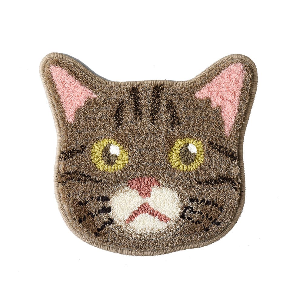 チェアパッド 「ネコカオ」＃48キジトラ