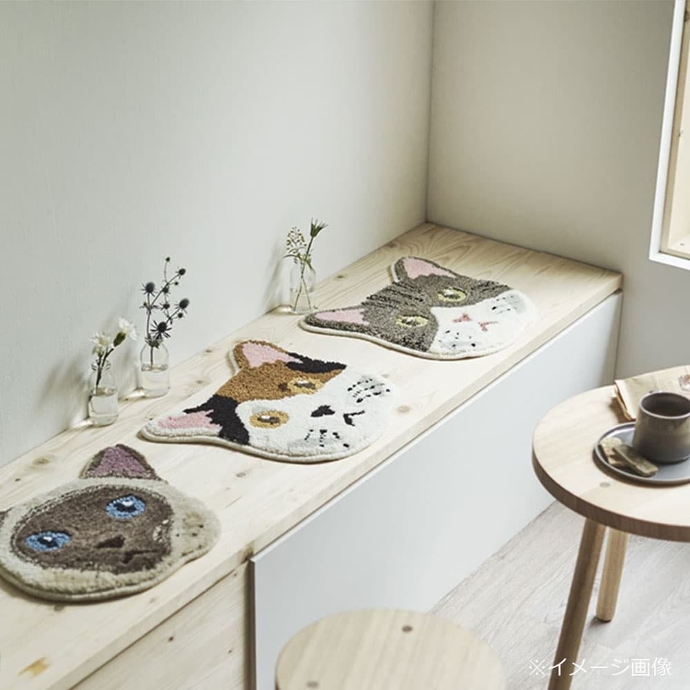 チェアパッド 「ネコカオ」#45ミケ