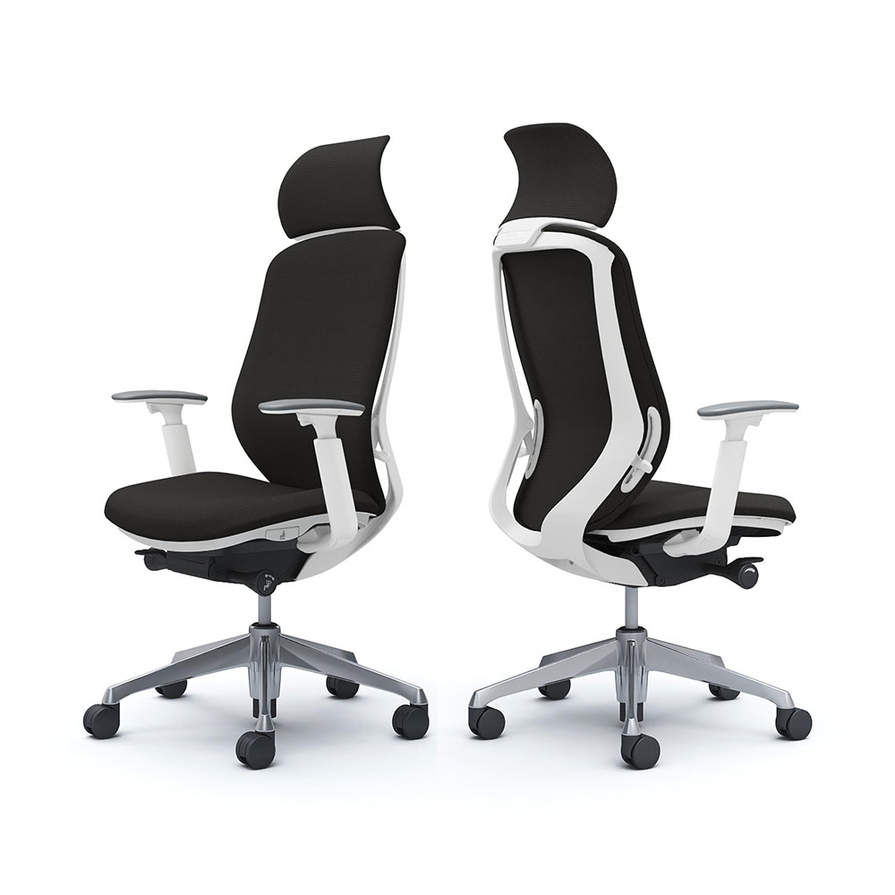 「シルフィー エクストラハイバック」背・座面/クッション ボディーカラー/ホワイト 脚/2タイプ 張地/4色【受注生産品】okamura(オカムラ)