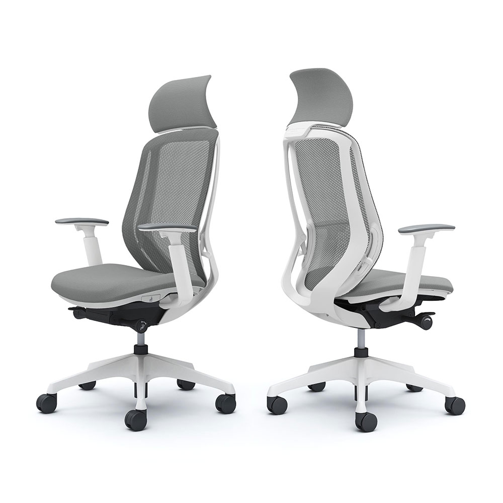 「シルフィー エクストラハイバック」背/メッシュ 座面/クッション ボディーカラー/ホワイト 脚/2タイプ 張地/4色【受注生産品】okamura(オカムラ)