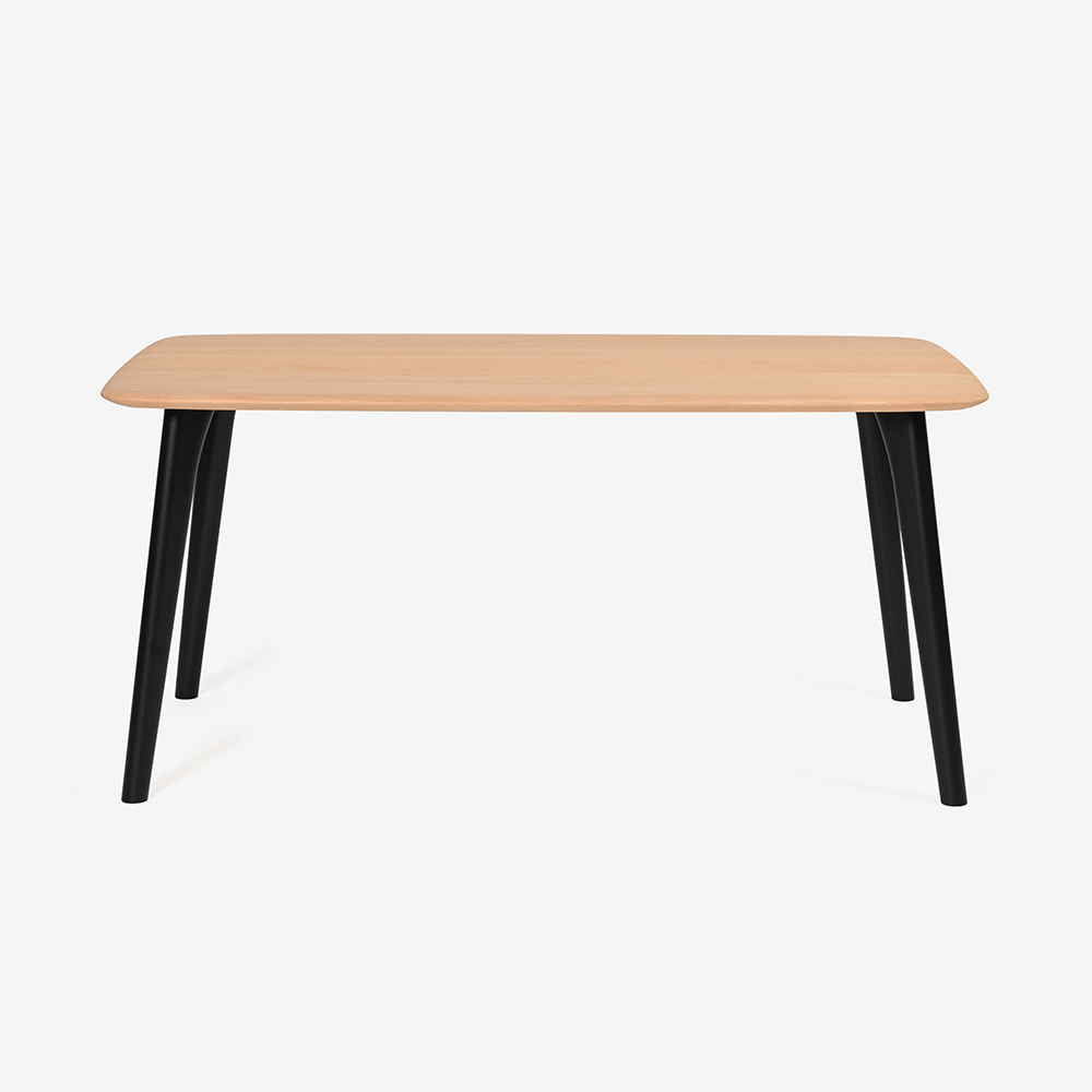 ダイニングセット「トリート」ブナ材 テーブル 天板NM色/脚BP色 +チェア NM色2脚 BP色2脚 全4サイズ【受注生産品】