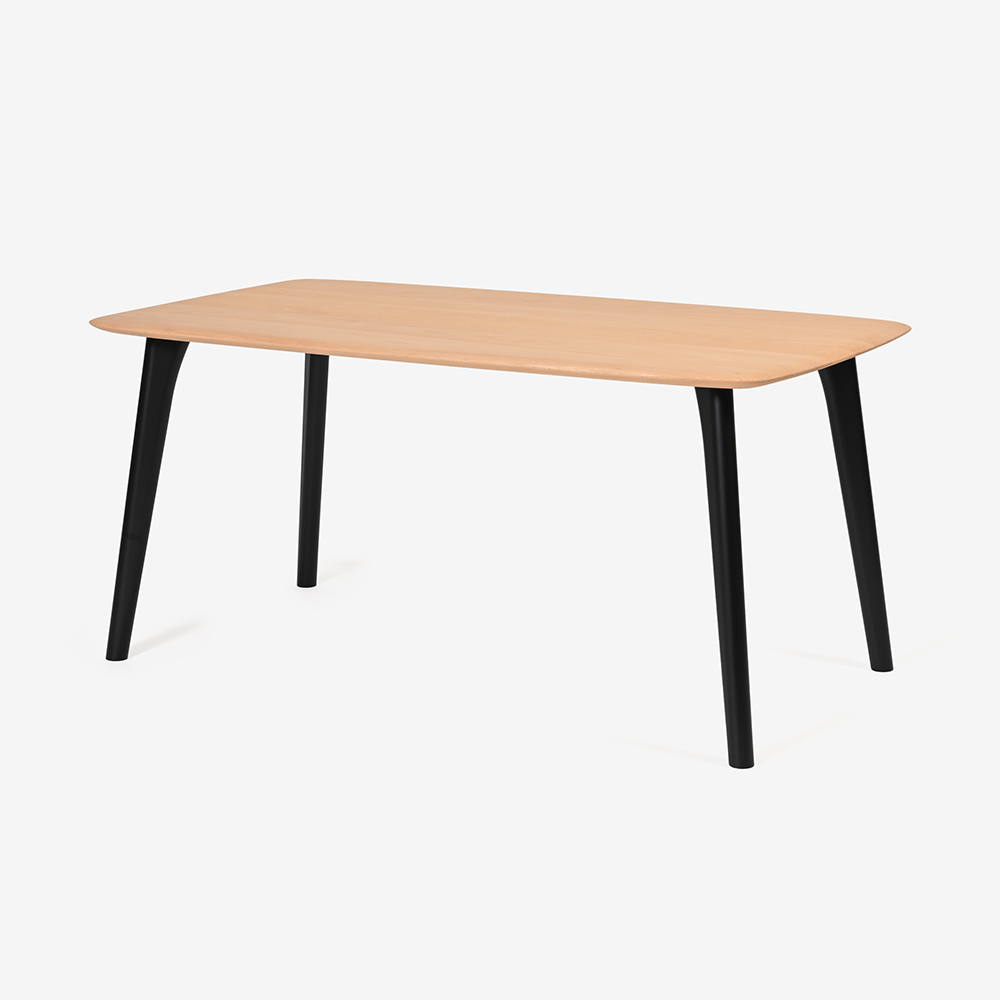 ダイニングセット「トリート」ブナ材 テーブル 天板NM色/脚BP色 +チェア NM色2脚 BP色2脚 全4サイズ【受注生産品】