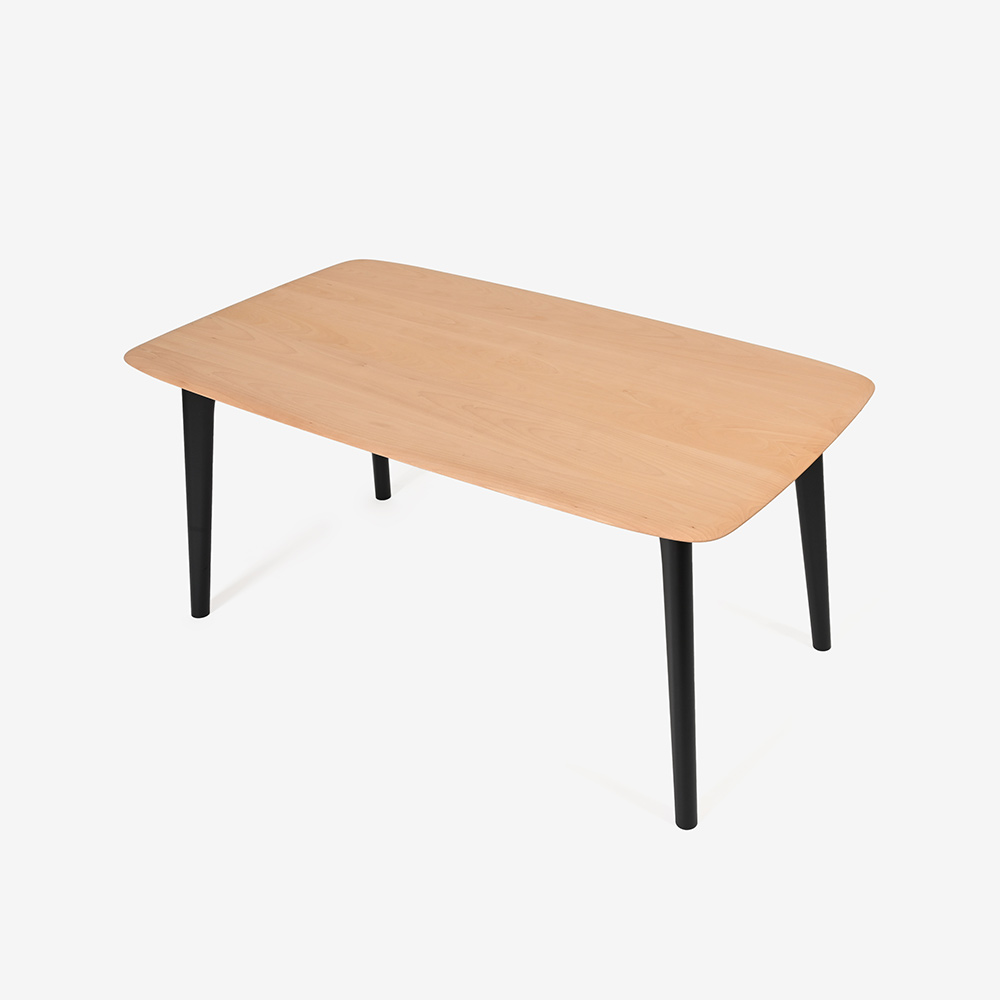 ダイニングセット「トリート」ブナ材 テーブル 天板NM色/脚BP色 +チェア NM色2脚 BP色2脚 全4サイズ【受注生産品】