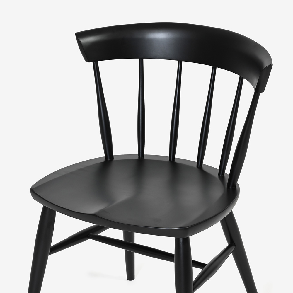 ダイニングセット「トリート」ブナ材 テーブル 天板NM色/脚BP色 +チェア NM色2脚 BP色2脚 全4サイズ【受注生産品】