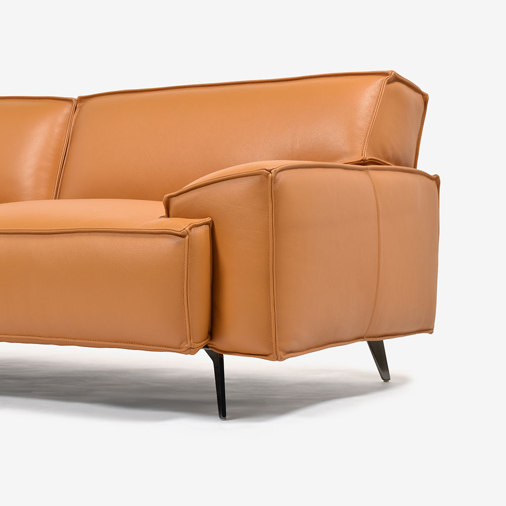 ソファ 3人掛け 「L/S 78（エルエス78）」奥行202cm 革#J/S-335E ハニーイエロー色