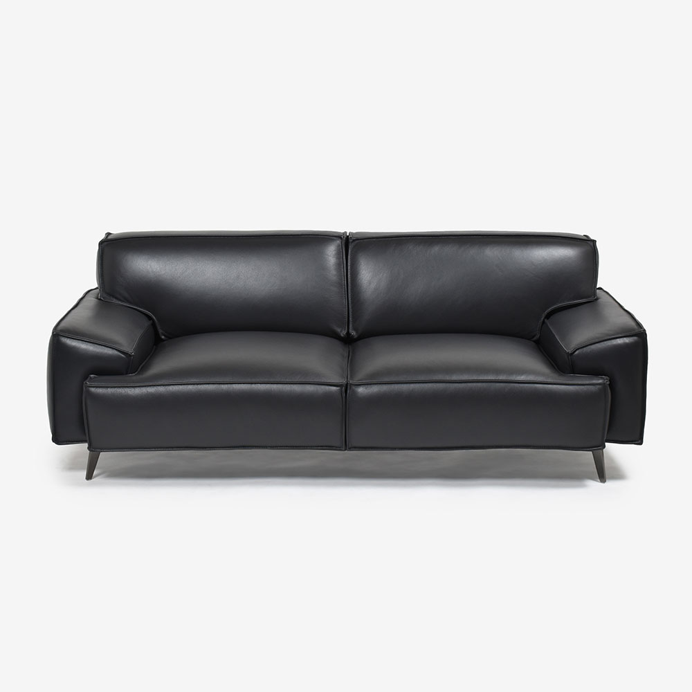 ソファ 3人掛け 「L/S 78（エルエス78）」奥行202cm 革#J/S-180E スレートグレー色