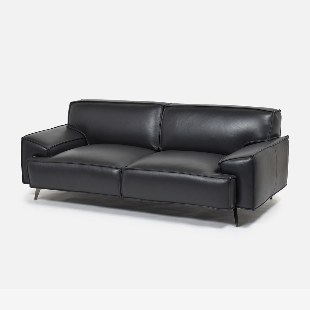 ソファ 3人掛け 「L/S 78（エルエス78）」奥行202cm 革#J/S-180E スレートグレー色