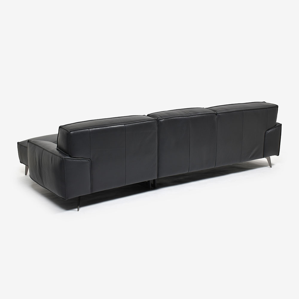 カウチソファ2点セット 向って右カウチ 「L/S 78(エルエス78)」奥行275cm 革#J/S-180E スレートグレー色