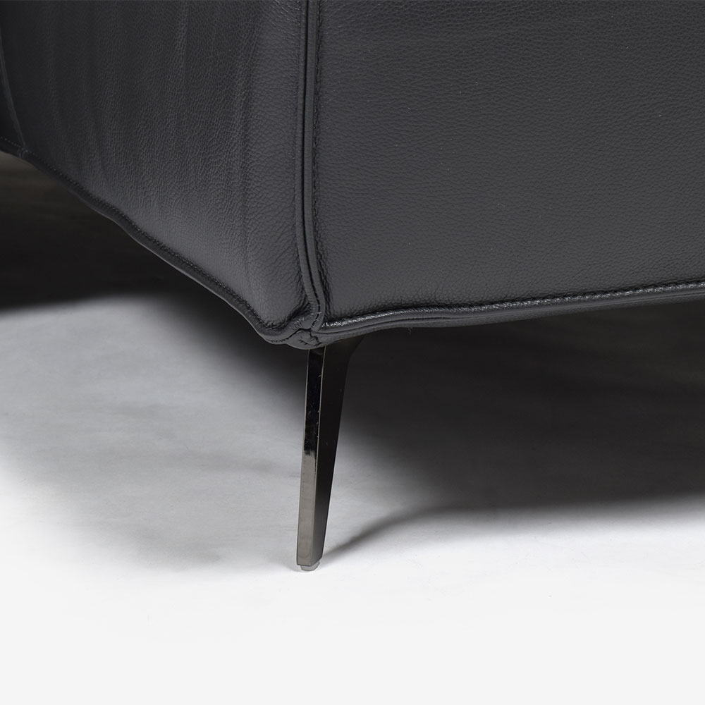 ソファ 3人掛け 「L/S 78（エルエス78）」奥行202cm 革#J/S-180E スレートグレー色