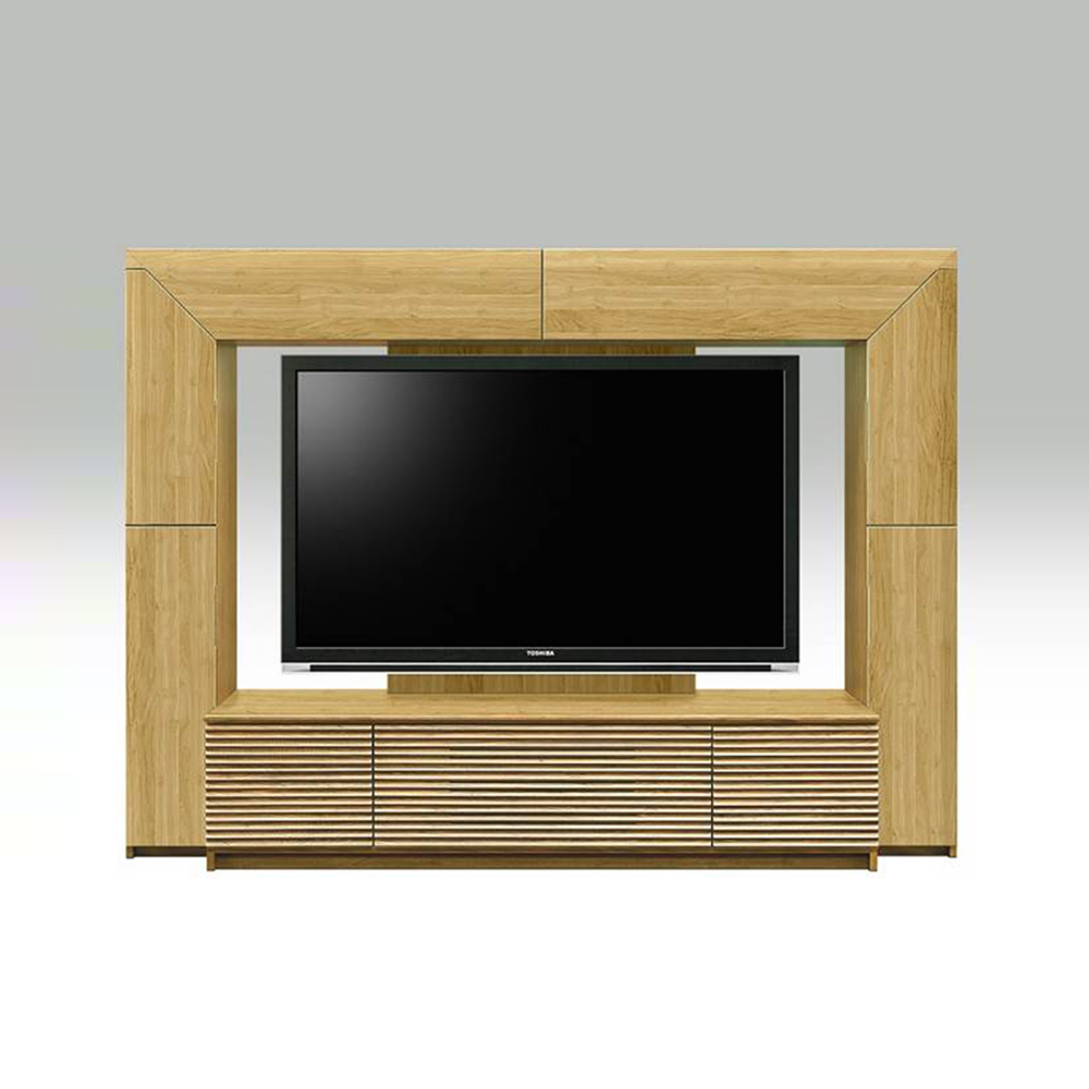 テレビボード「アクロス」ハイタイプ 幅230cm オーク材 ホワイトオーク色