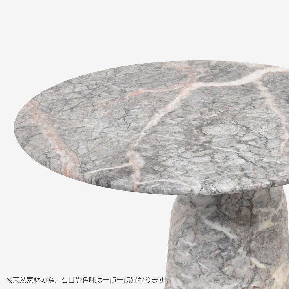 PoltronaFrau（ポルトローナ・フラウ）サイドテーブル「Ilary イラリー 52」丸52cm 大理石フィオールディペスコ