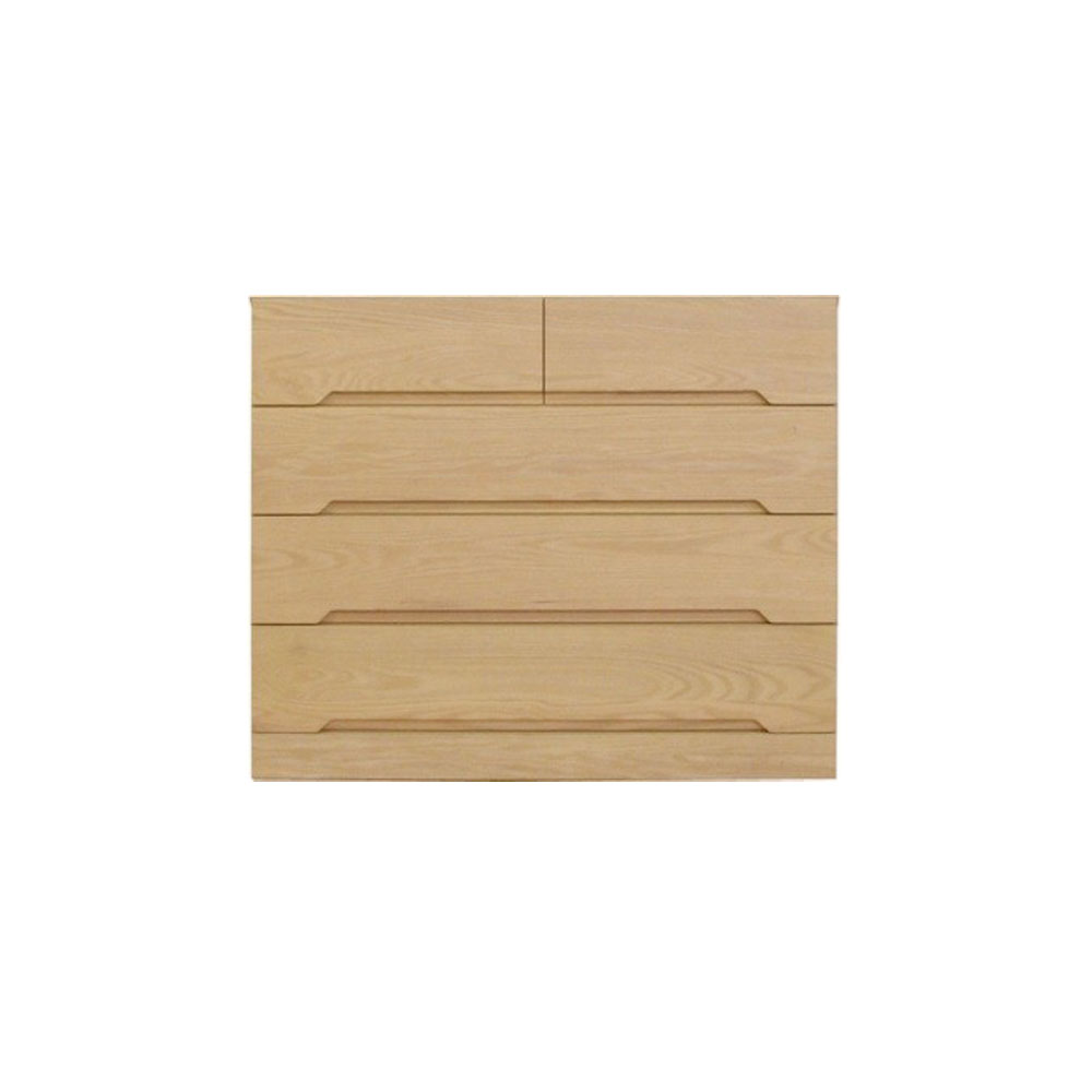 ローチェスト「シナモン 860 4段」幅86.2cm 高さ72.5cm レッドオーク材 ホワイトオーク色