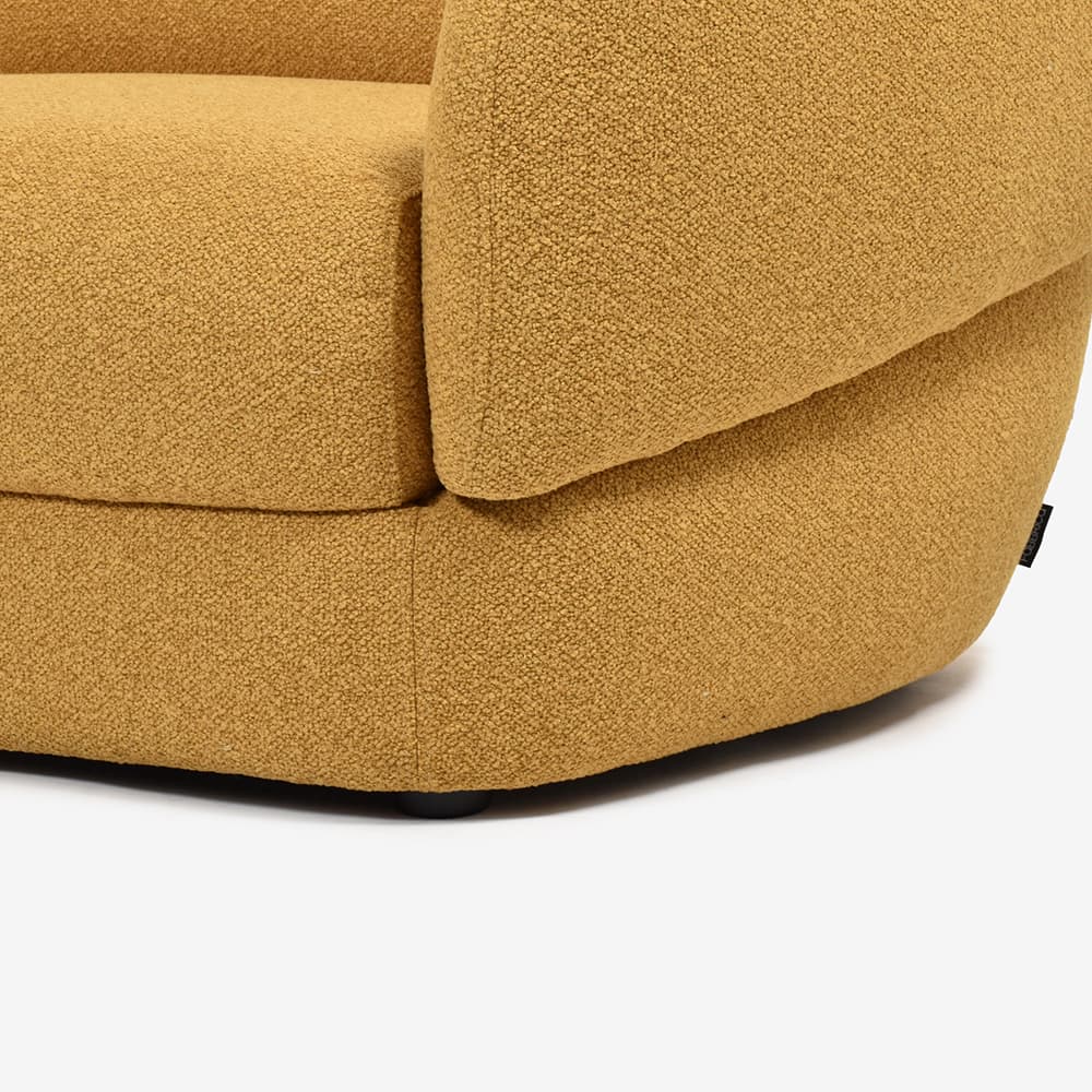 FaBBRica（ファブリカ）ソファ 2.5人掛け「FA-0695 メンフィス」幅184cm 布#FA-2 FAB-VIS-260 イエロー色