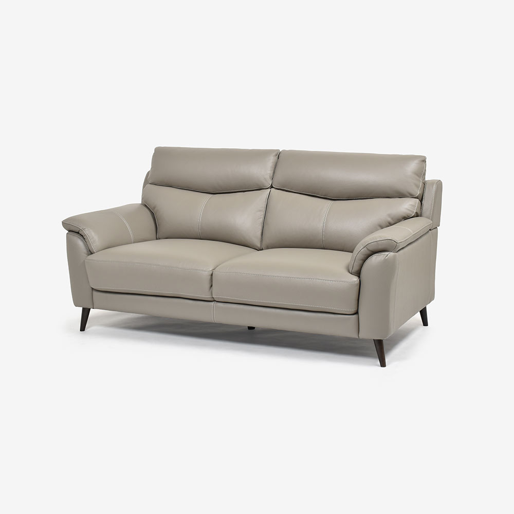 ソファ 2.5人掛け「ワルツ」幅194cm 半革#J-722A/PU トープ色