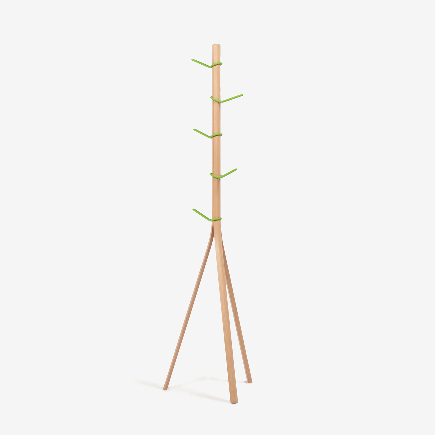 秋田木工「ツリーハンガー」ブナ材 ナチュラル色＋スツール「No.202」ブナ材 ナチュラル色 張地#布A-11【新春初売・限定3セットが23%OFF】