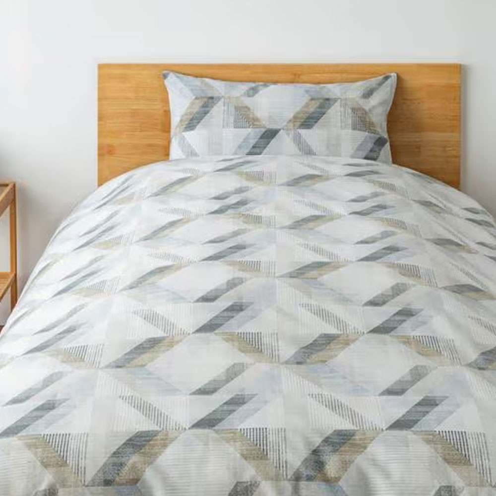 掛け布団カバー「ジオスタイル」グレー色 全2サイズ