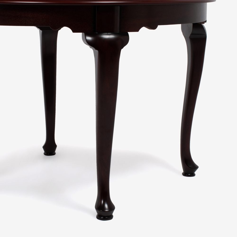 ダイニングテーブル「クイーンアン２」円形 直径110cm マホガニー材