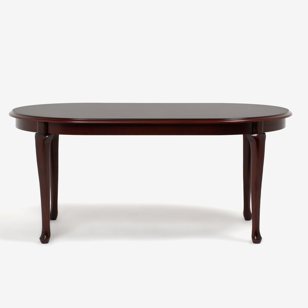 ダイニングテーブル「クイーンアン２」楕円形 幅165cm マホガニー材