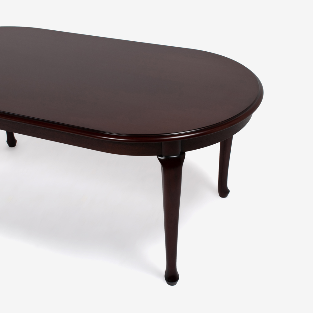 ダイニングテーブル「クイーンアン２」楕円形 幅180cm マホガニー材