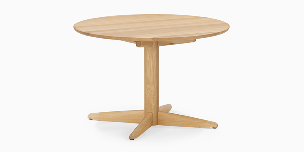 ダイニングテーブル「フォルム2」円形 レッドオーク材WO色 全3