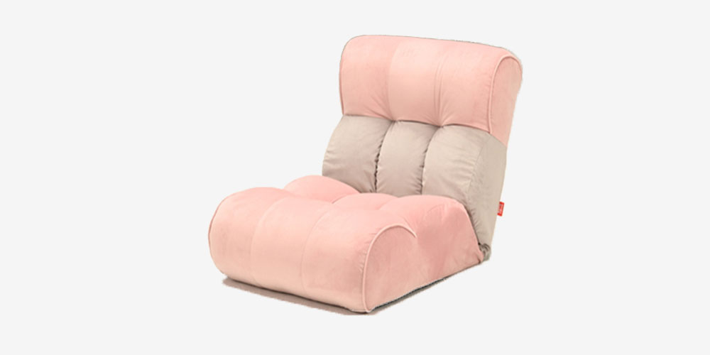フロアチェア  座椅子「ピグレット CHIBI」ローズベージュ色