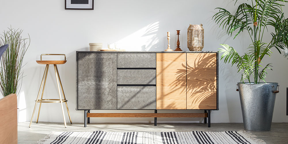 アヴァルス　サイドボード サイドボード「アルヴィン」オークヴィンテージナチュラル色（OK-VN