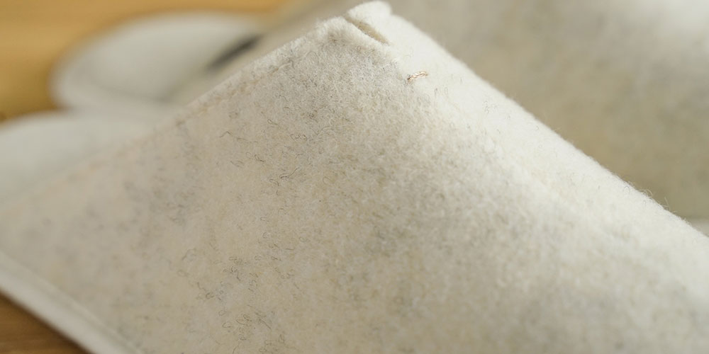 ふんわりした生地の風合い