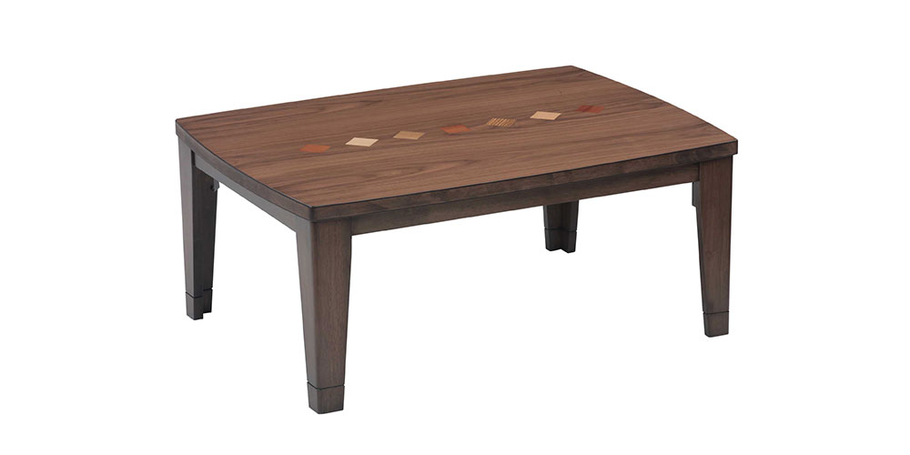 木象嵌を施したこたつテーブル「ビター」 幅105cmのイメージ画像