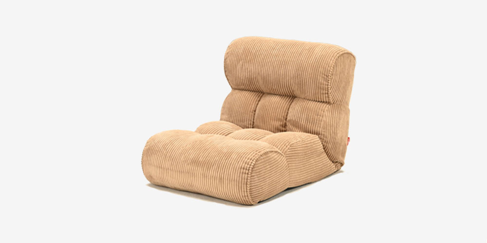 フロアチェア  座椅子「ピグレットJr」 ココア色の正面