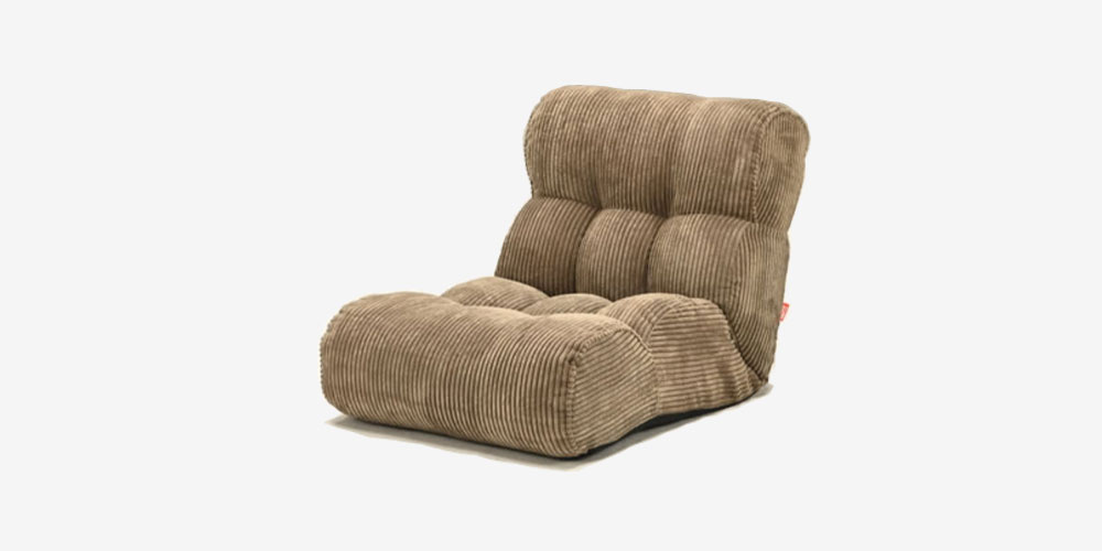フロアチェア  座椅子「ピグレットJr」 オリーブグリーン色の正面