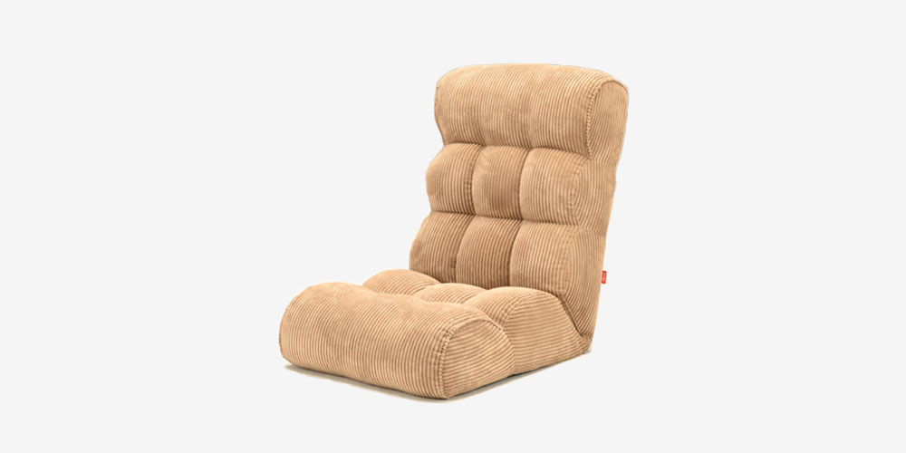 フロアチェア 座椅子「ピグレットJr ハイ」ココア色の正面